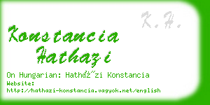 konstancia hathazi business card